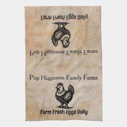  Kip Boerderij Theedoek (Verticaal)