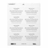 Kip Boerderij Verse Eibehandeling Karton Etiket (Full Sheet)