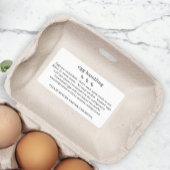 Kip Boerderij Verse Eibehandeling Karton Etiket