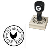 Kip boerderij Verse Eieren Karton Boeren Markt Rubberstempel (Gestempeld)
