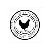 Kip boerderij Verse Eieren Karton Boeren Markt Rubberstempel (Afrduk)