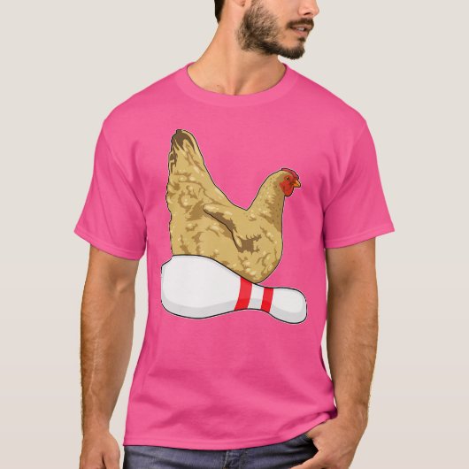 Kip Bowling Pin Sport T-shirt (Voorkant)