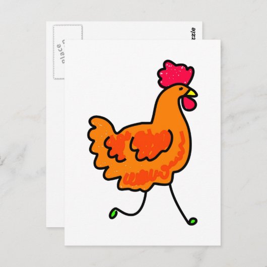 kip briefkaart (Voorkant / Achterkant)