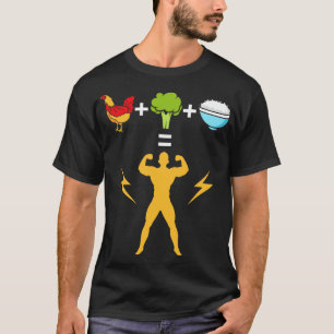 Kip Broccoli en Rice bodybuilder T-shirt