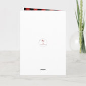 Kip Buffalo Plaid Kerst Foto Feestdagen Kaart (Achterkant)