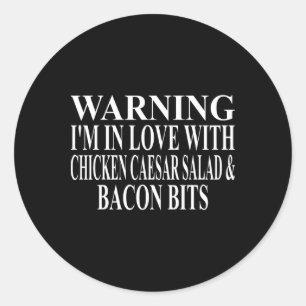 Kip Caesar Salade Kleding Beste Grappige Con Bits Ronde Sticker