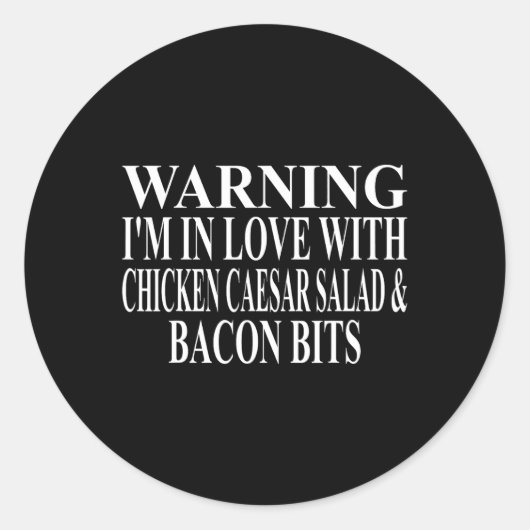 Kip Caesar Salade Kleding Beste Grappige Con Bits Ronde Sticker (Voorkant)