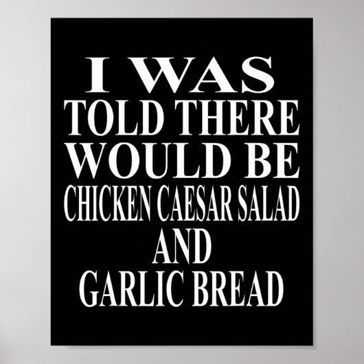 Kip Caesar Salade Kleding Geweldig Grappig Brood D Poster (Voorkant)