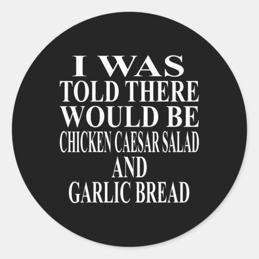 Kip Caesar Salade Kleding Geweldig Grappig Brood D Ronde Sticker (Voorkant)