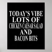 Kip Caesar Salade Kleding Geweldig Grappig Con Bit Poster (Voorkant)