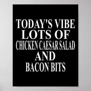 Kip Caesar Salade Kleding Geweldig Grappig Con Bit Poster