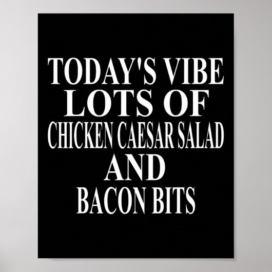 Kip Caesar Salade Kleding Geweldig Grappig Con Bit Poster (Voorkant)