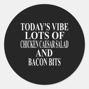 Kip Caesar Salade Kleding Geweldig Grappig Con Bit Ronde Sticker