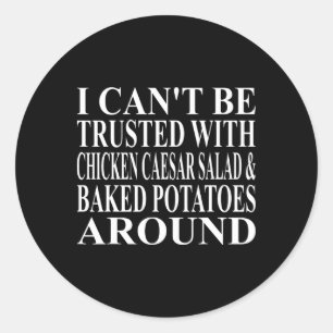 Kip Caesar Salade Kleding Geweldig Grappige Aardap Ronde Sticker