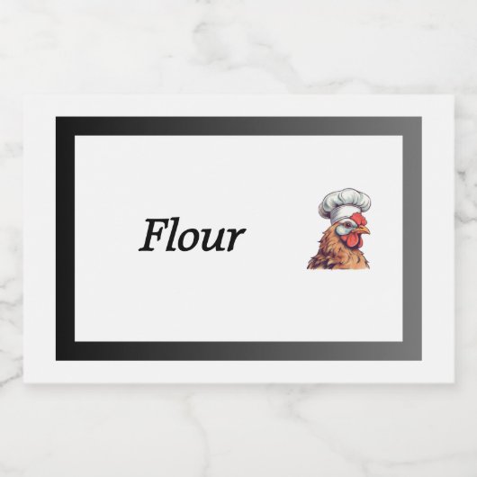 Kip Chef Voedsel Container Canister Label Voedselcontainer Etiket (Enkel label)