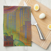 Kip Cirkel Ontwerp Theedoek (Quarter Fold)