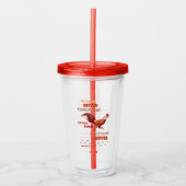 Kip citaat tumbler acryl drinkbeker (Voorkant)