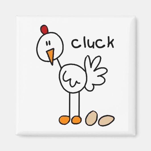 Kip Cluck Magneet (Voorkant)