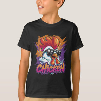 Kip Cool Grappige Hipster Zonnebril Haantje  T-shirt