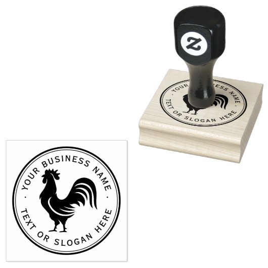 kip Custom Business Logo Grote Rubber Stamp Rubberstempel (Gestempeld)