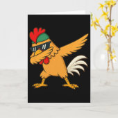 Kip Dab Meme Dier Dans Grappige Cadeaus Voor Manne Kaart (Gele Bloem)
