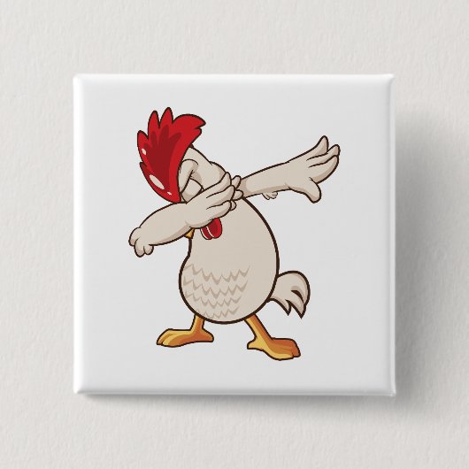 Kip Dabbing Boer Dab Dans Vierkante Button 5,1 Cm (Voorkant)