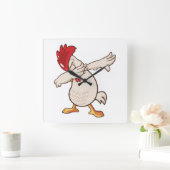 Kip Dabbing Boer Dab Dans Vierkante Klok (Huis)