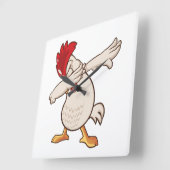 Kip Dabbing Boer Dab Dans Vierkante Klok (Hoek)