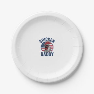 Kip Daddy Haan Oude Patriottische Shirt Desi Papieren Bordje