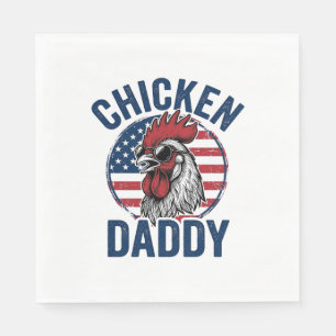 Kip Daddy Haan Ouderwetse Patriottische Shirt Desi Servet