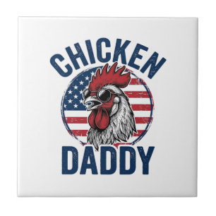 Kip Daddy Haan Ouderwetse Patriottische T-shirt De Tegeltje