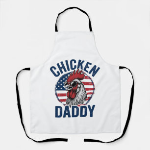 Kip Daddy Haan Retro Patriottisch Shirt Desi Schort