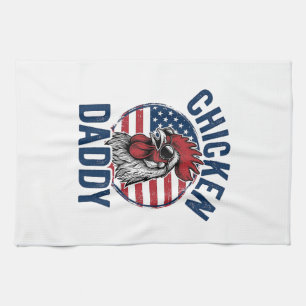 Kip Daddy Haan Retro Patriottisch T-shirt Desi Theedoek