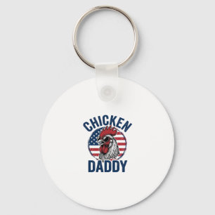 Kip Daddy Haan Retro Patriottische Shirt Desi Sleutelhanger