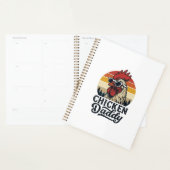 Kip Daddy Haan Retro Zonsondergang Vectorontwerp Planner (Display)