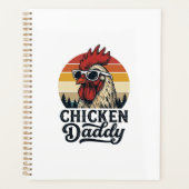 Kip Daddy Haan Retro Zonsondergang Vectorontwerp Planner (Voorkant)