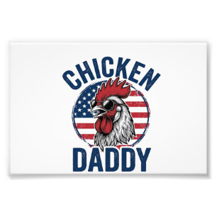 Kip Daddy Haan Vintage Patriottisch Shirt Desi Foto Afdruk