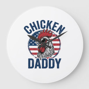 Kip Daddy Haan Vintage Patriottisch Shirt Desi Grote Klok