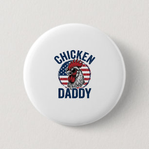 Kip Daddy Haan Vintage Patriottisch Shirt Desi Ronde Button 5,7 Cm