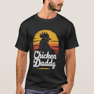 kip Daddy Vintage Vaderdag kip Retro D T-shirt