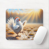 Kip dansen in de zon muismat (Met muis)