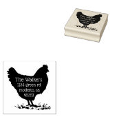 Kip Decoratief Terug Adres Stempel (Gestempeld)