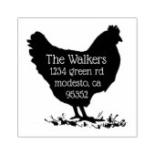 Kip Decoratief Terug Adres Stempel (Afrduk)