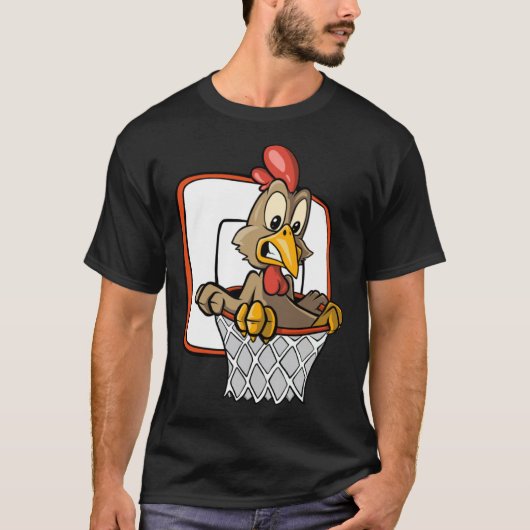 Kip die basketbal dompelt t-shirt (Voorkant)