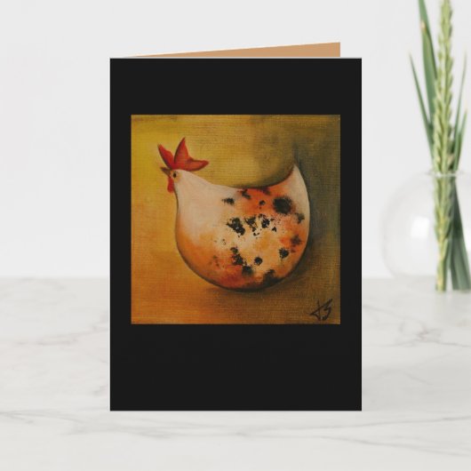 Kip die linkerkaart onder ogen zien kaart (Voorkant)