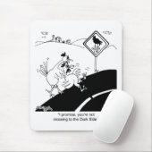 Kip die niet naar de verre kant kruist muismat (Met muis)