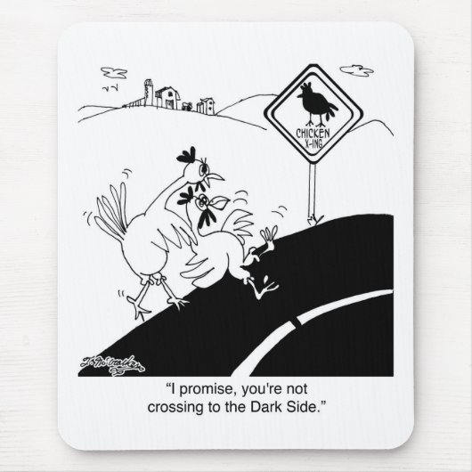 Kip die niet naar de verre kant kruist muismat (Voorkant)