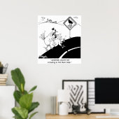 Kip die niet naar de verre kant kruist poster (Thuiskantoor)