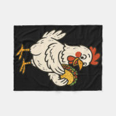 Kip die taco eet _1 fleece deken (Voorkant (Horizontaal))