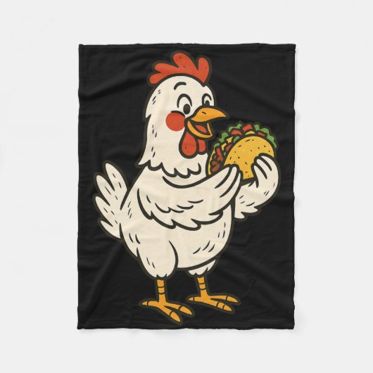 Kip die taco eet _1 fleece deken (Voorkant)